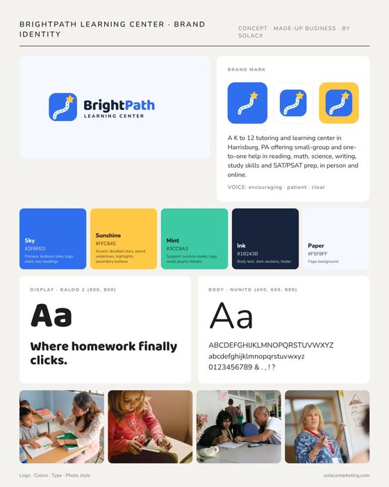 BrightPath Learning Center brand identity