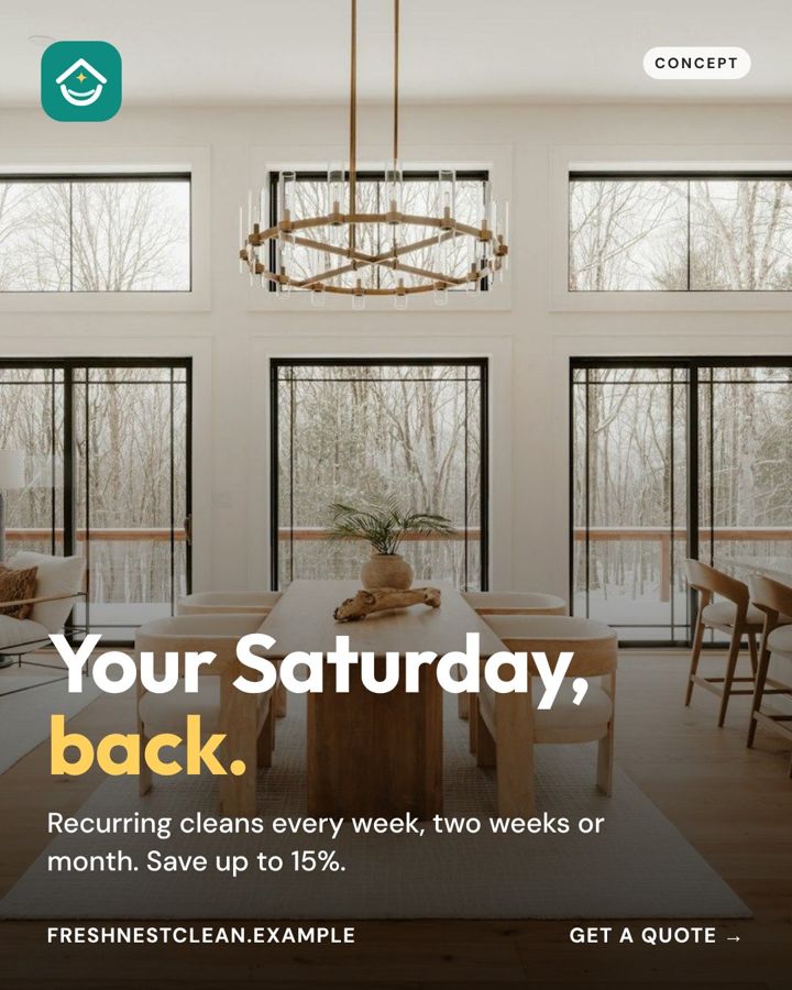 FreshNest Cleaning Co. sample post 1