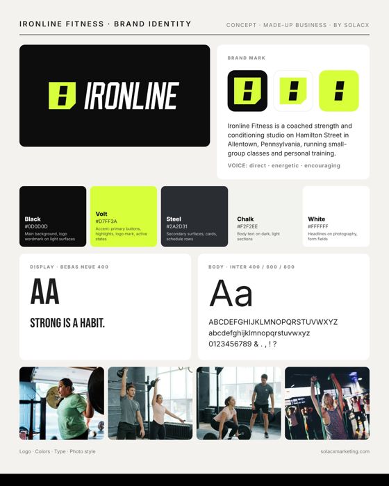 Ironline Fitness brand identity