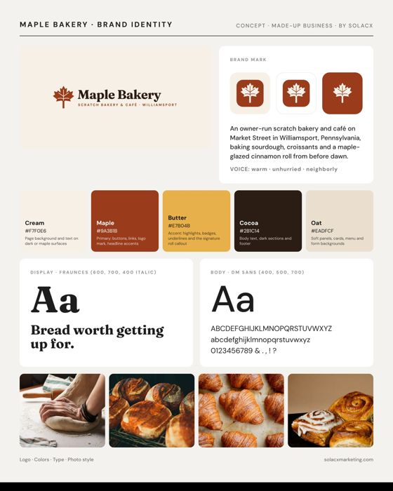 Maple Bakery brand identity