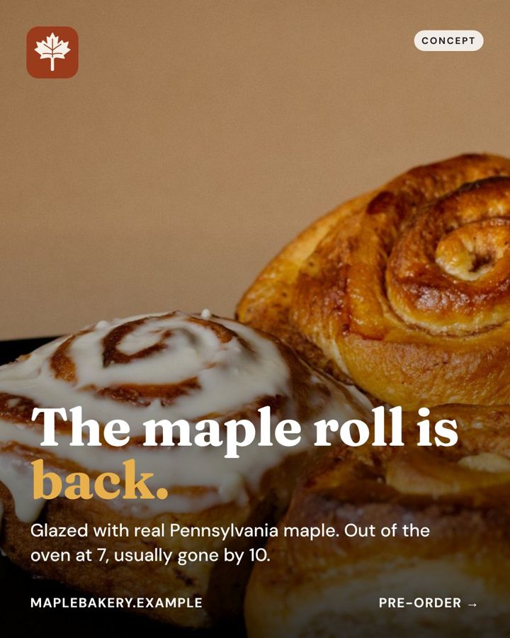 Maple Bakery sample post 1