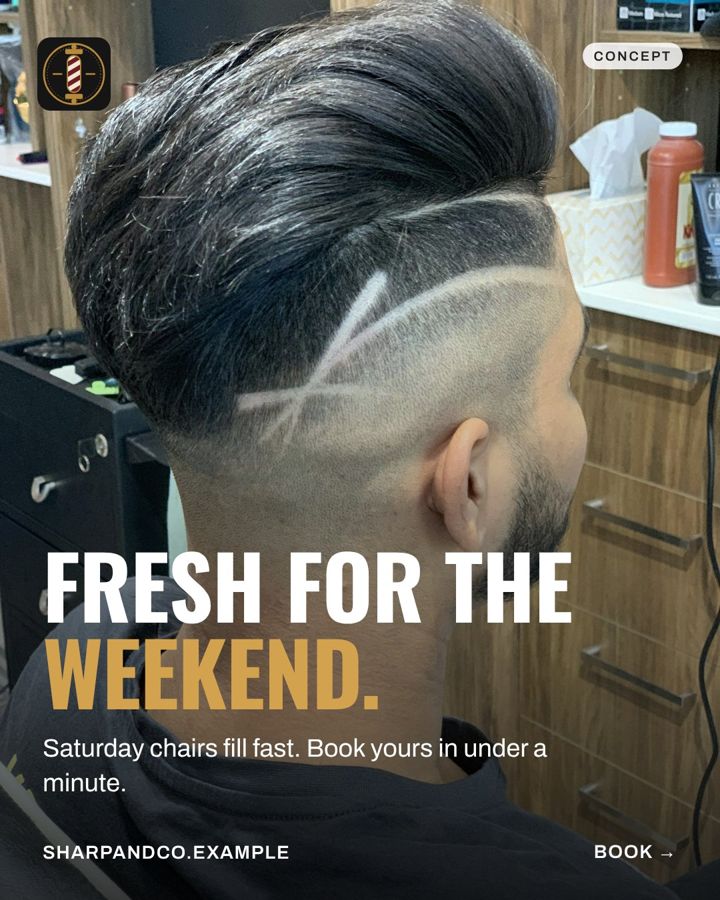Sharp & Co. Barbers sample post 1